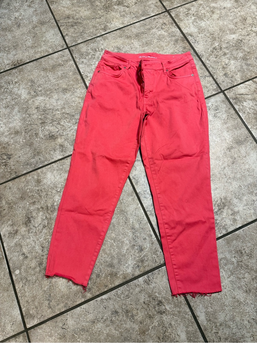 Tommy Bahama Coral-Pink Ankle Crop Jeans